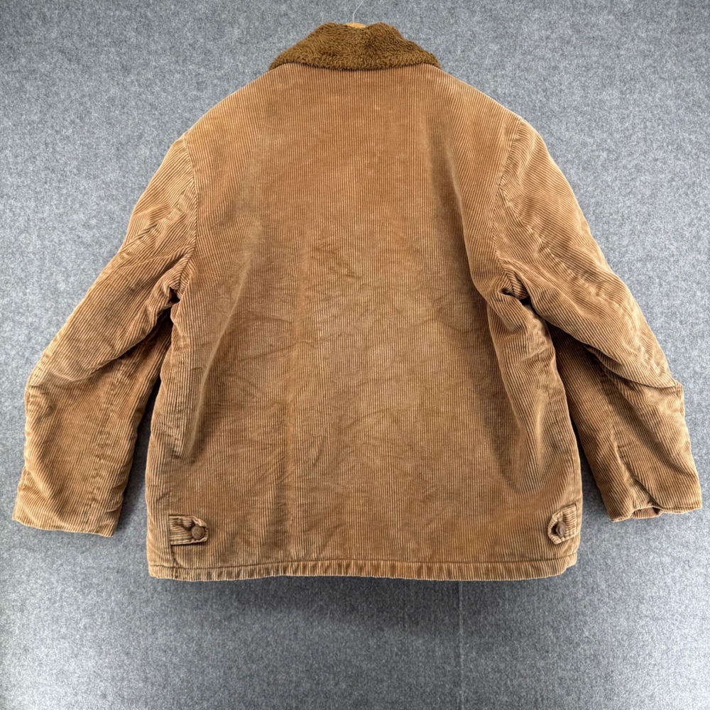 Towncraft Corduroy Jacket Mens L Brown Faux Shearling Lined Vintage Penneys - Picture 2 of 12